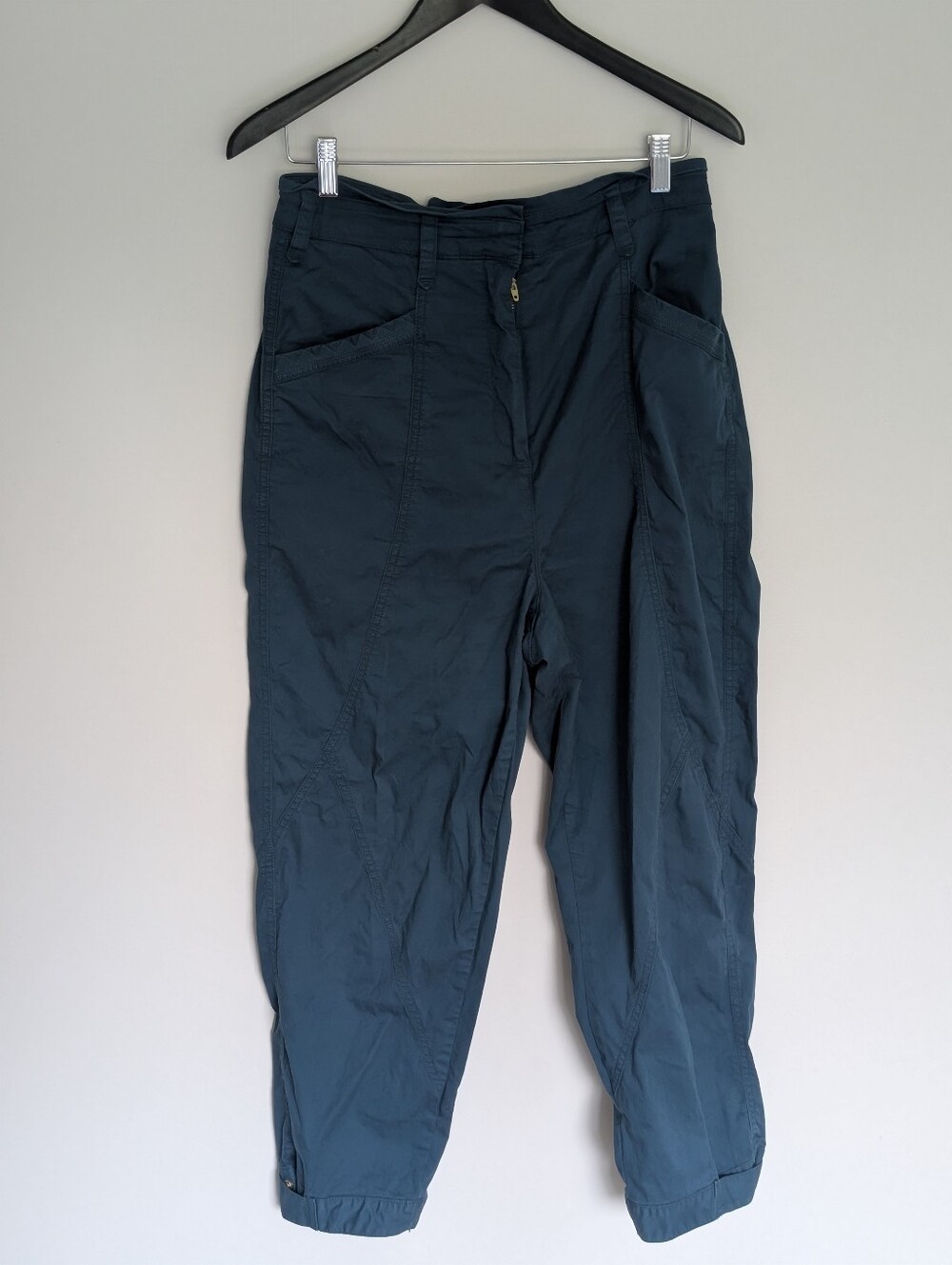 By Anthropologie Navy Utility Cargo Ankle Pants - US 8 / UK 12